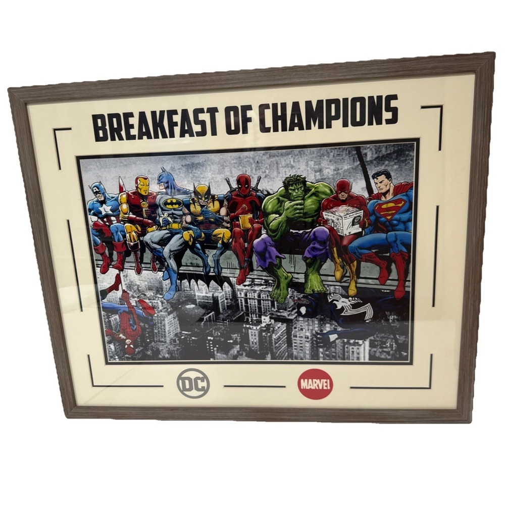 Marvel & DC, Breakfast Of Champions Dan Avenell Homage To Lunch Atop Skyscraper